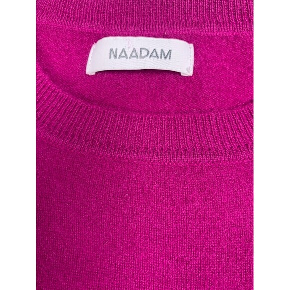 Naadam Crewneck 100% Cashmere Sweater Womens Size XS Fuchsia - Picture 2 of 9